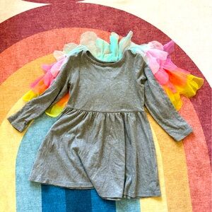 Rainbow feather dress